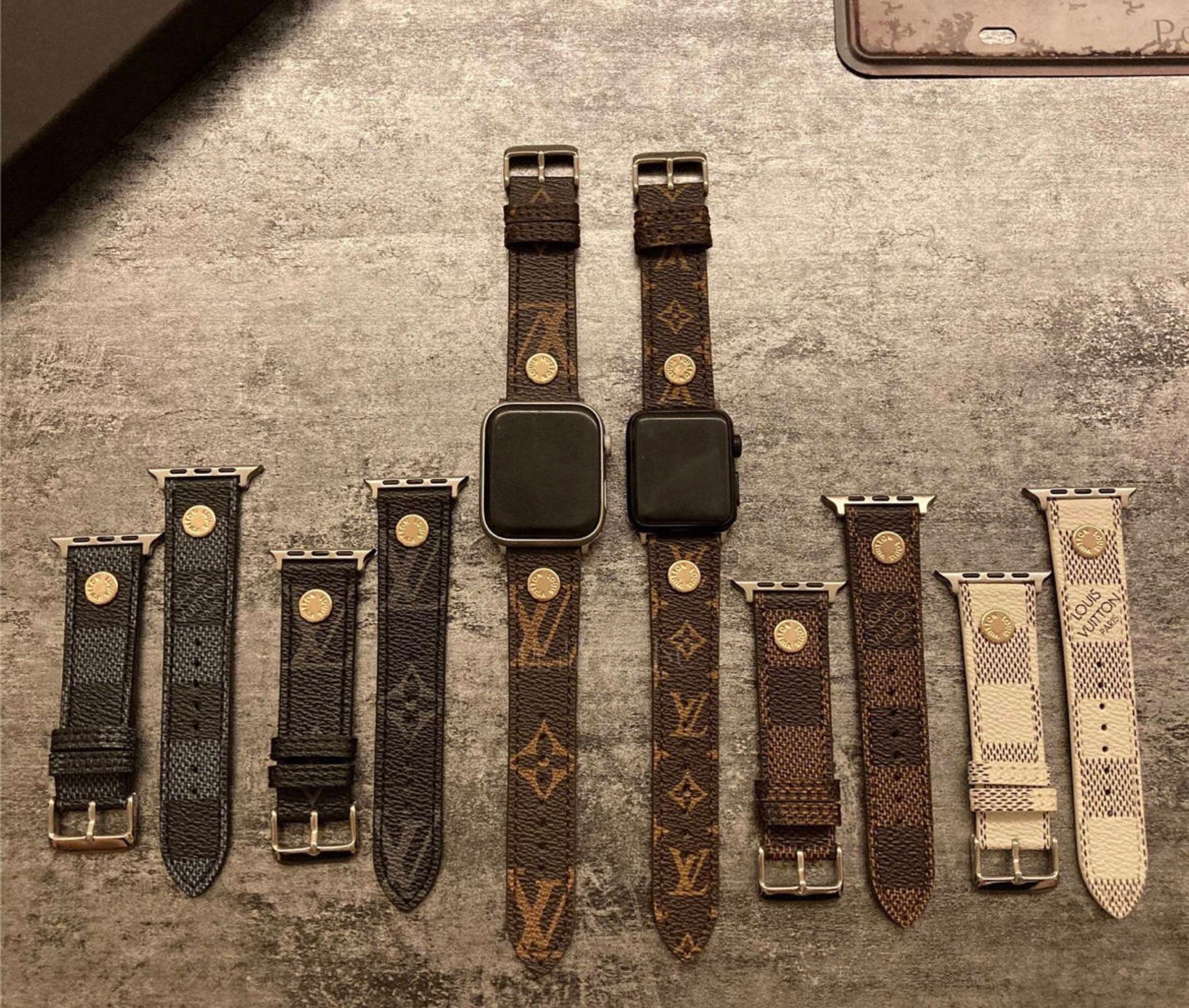 Upcycled Louis Vuitton Apple Watch Band  anagheatelier